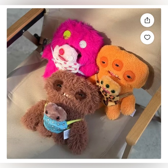 Fuggler Funny Ugly Monster Long Pile Mini Rascals 9” Brown Squidge - NEW - Picture 12 of 12